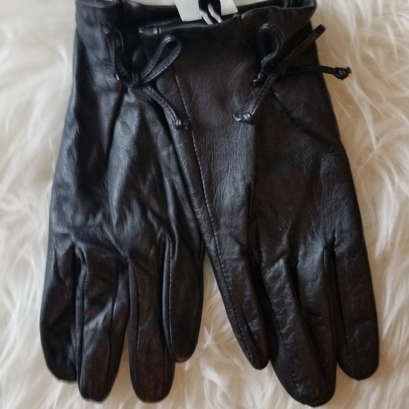 Loft Accessories - Loft Black Soft Leather Gloves Nylon Lining New